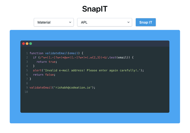 Portfolio Image for Snap IT